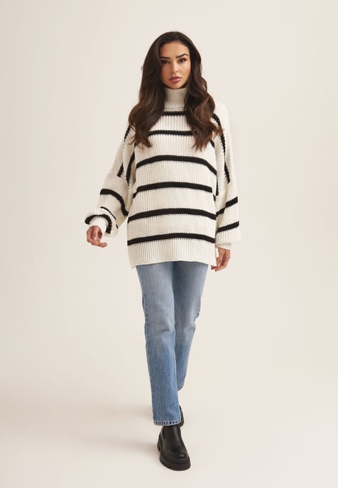 Chunky Knit High Neck Jumper - Image 1