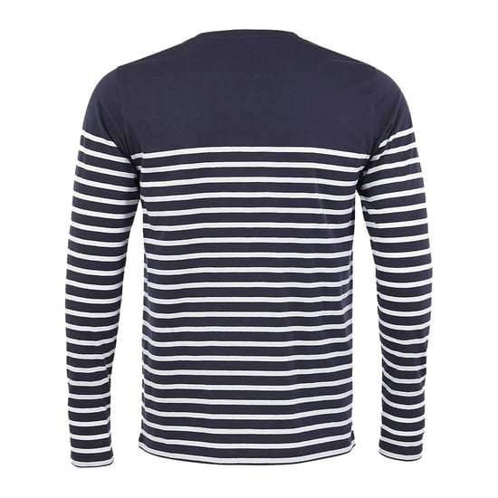 SOLS Mens Matelot Striped Long-Sleeved T-Shirt (French Navy/White) - Image 2