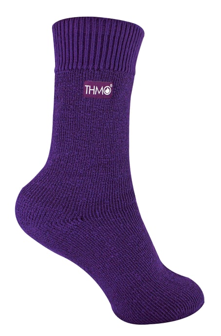 Calcetines térmicos de invierno para niños | THMO | Calcetines de forro polar para niños y niñas - Morado - Image 1
