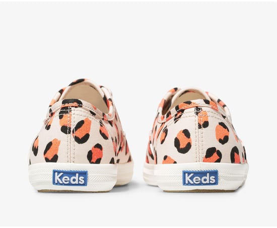 Keds Champion Women Leopard Rubber Outsole Pink/Coral Canvas Shoes