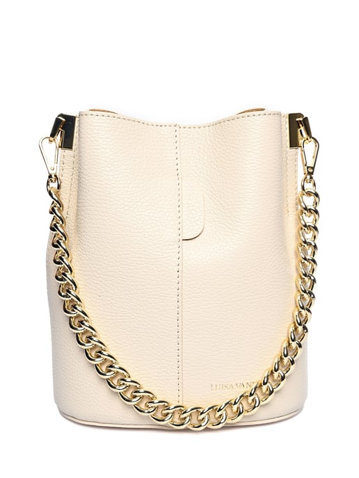 Luisa Vannini Beige Bolso de cuero - Image 1