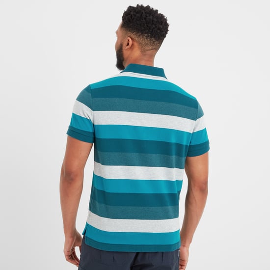 Flaxby Mens Polo Lagoon Blue