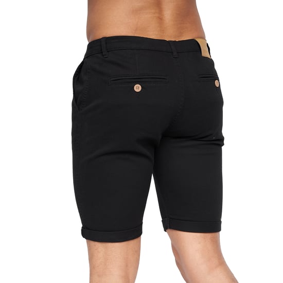 Crosshatch Mens Sinwood Chino Shorts (Black) - Image 4