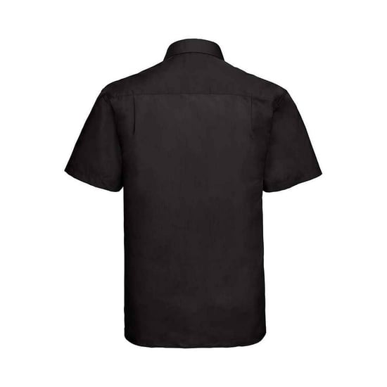 Russell Collection Mens Poplin Easy-Care Short-Sleeved Formal Shirt (Black) - Image 2