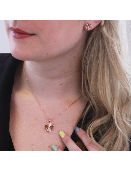 Conjuntos de pétalos de trébol - Oro rosa y cristal - Image 2
