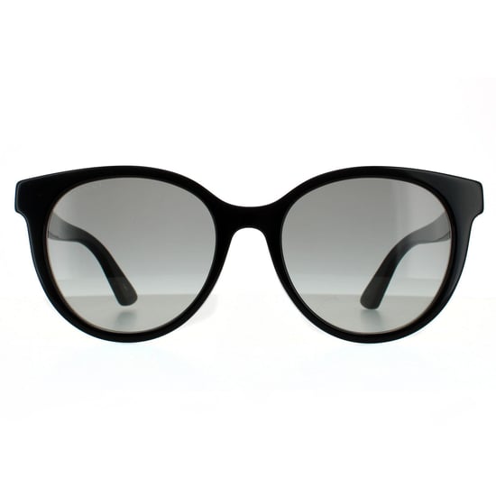 Gafas de sol redondas para mujer en negro con degradado gris de Gucci - Image 1