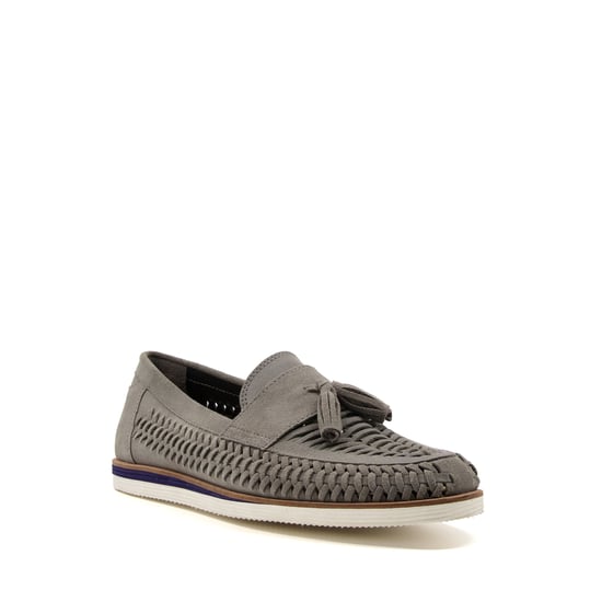 Dune Mens Buckey - Woven Suede Loafers