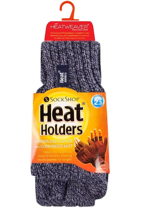 Convertidor térmico de mujer Guantes de punto por cable sin dedos de 2,3 tog - Image 2
