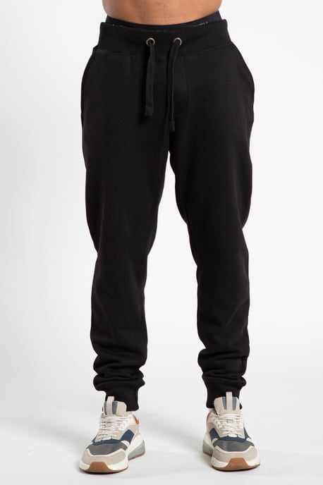 Black Cotton Blend Joggers - Image 1