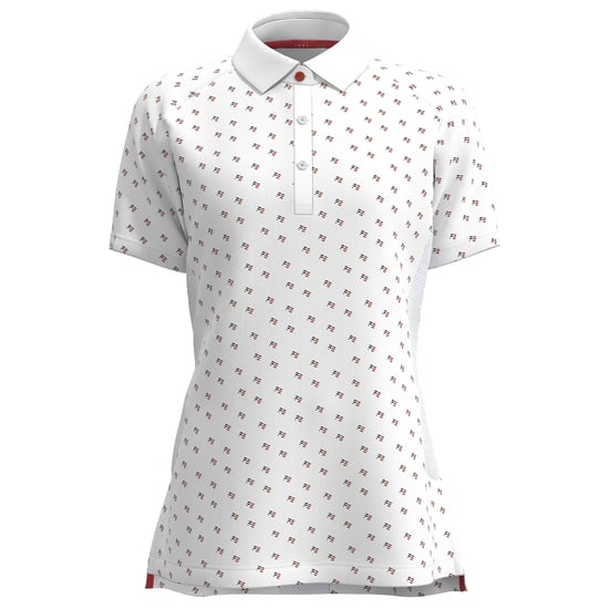 Forelson Womens/Ladies Varah Patterned Buttoned Polo Shirt (White) - Image 1