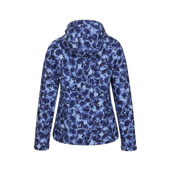 Mountain Warehouse Womens/Ladies Exodus Floral Soft Shell Jacket (Navy/Light Blue) - Image 2