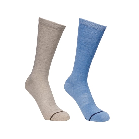 Trespass Unisex Adult Heathan Socks (Pack of 3) (Oatmilk/Cream/Storm Blue) - Image 4