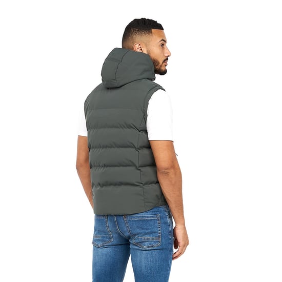 Crosshatch Mens Kampleys Embossed Gilet (Deep Olive) - Image 2