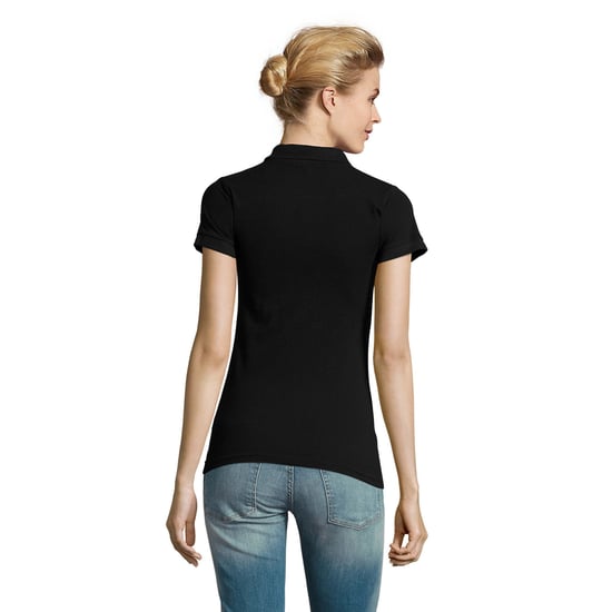 SOLS Womens/Ladies Perfect Polo Shirt (Black) - Image 2