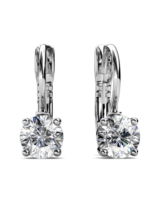 Pendientes Redondos - Plata y Cristal - Image 3