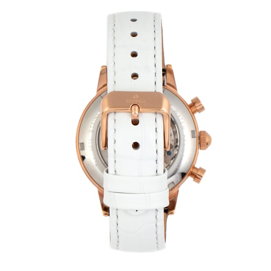 Reloj Automático de Esqueleto con Dial Emperatriz Beatriz, Correa de Cuero con Día/Fecha - Image 2