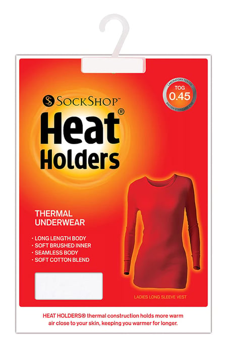 Heat Holders - Ropa interior térmica de manga larga para mujer - Blanca - Image 2