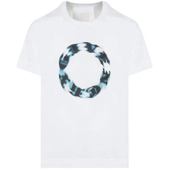 Camiseta blanca extragrande con logo circular de Givenchy - Image 1
