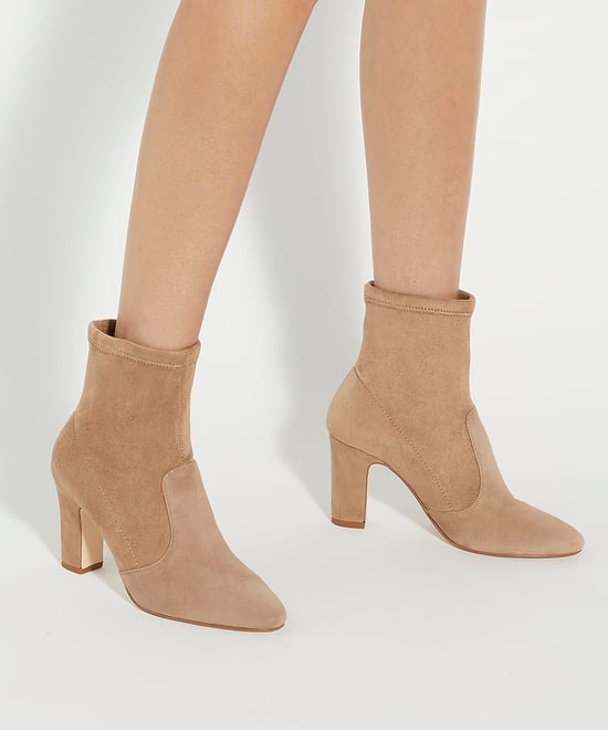 Dune Ladies Optilly - Almond Toe Block Heel Sock Boots - Image 3