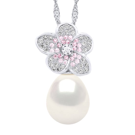 Necklace - Real Cultured Freshwater Pearl Pear 9-10 mm