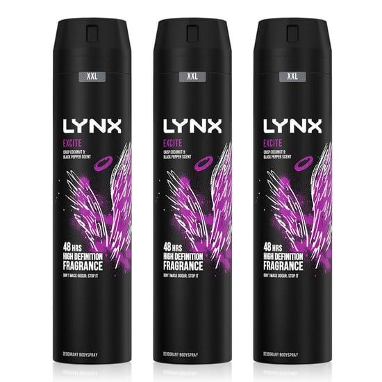 Lynx XXL Excite 48-Hour High Definition Fragrance Body Spray Deodorant, 3x250ml