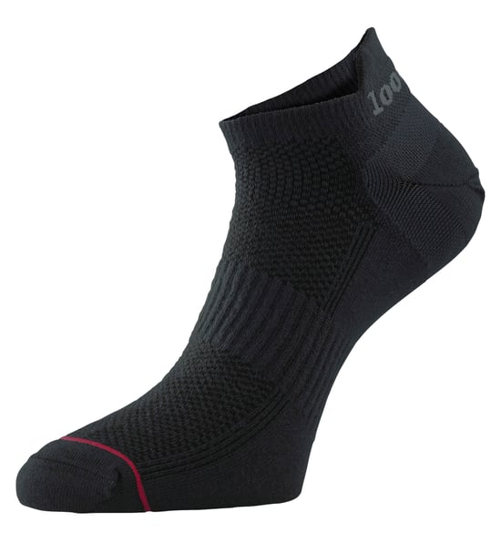 1000 Mile - Calcetines de entrenamiento para hombre Ultimate Low Cut Double Layer Moisture Wicking Trainer Socks - Negro - Image 1