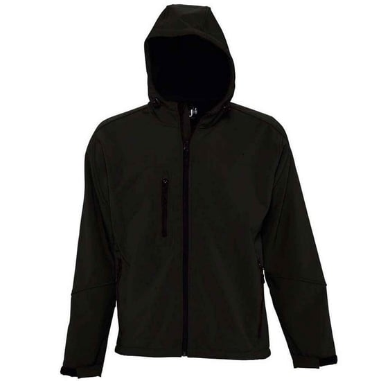 SOLS Mens Replay Hooded Soft Shell Jacket (Black) - Image 1