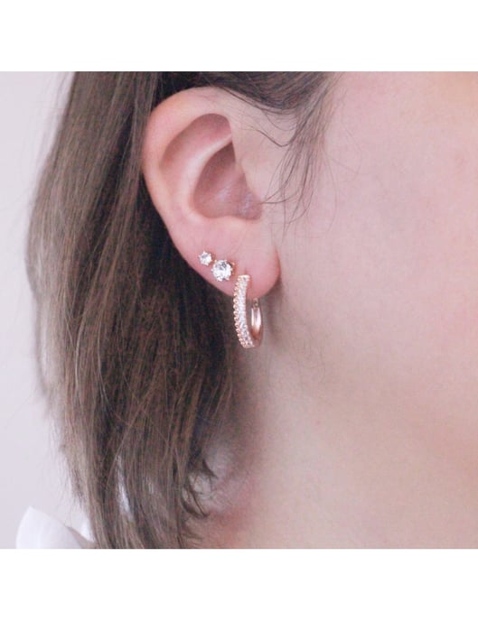 Pendientes Aleah - Oro rosa y Cristal - Image 2