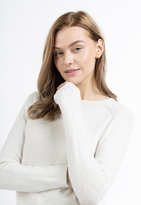 Dreimaster Knitted pullover women off-white - Image 5