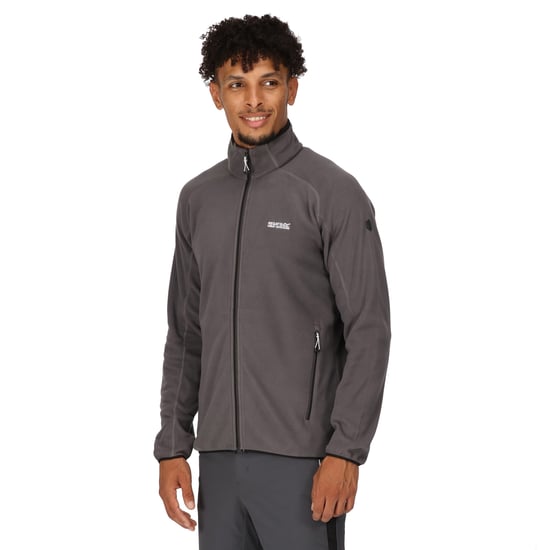 Regatta Mens Hadfield Full Zip Fleece Jacket (Seal Grey) - Image 4