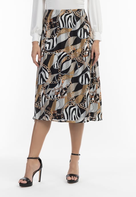 faina midi skirt with allover print caneva