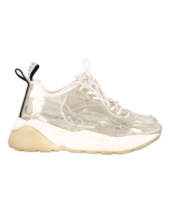 Stella McCartney Eclypse Clear Chunky Sneakers in White PVC - Image 1