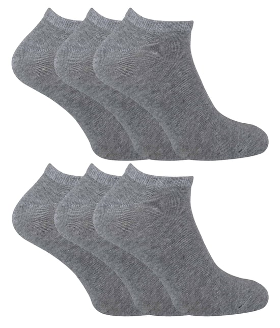 SOCK SNOB - Lote de 6 calcetines de algodón de corte bajo para hombre - Grises - Image 1