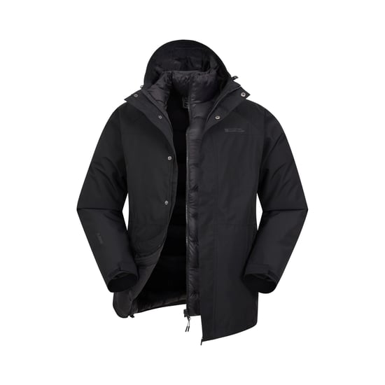 Mountain Warehouse Mens Alaskan 3 In 1 Waterproof Jacket (Black) - Image 6
