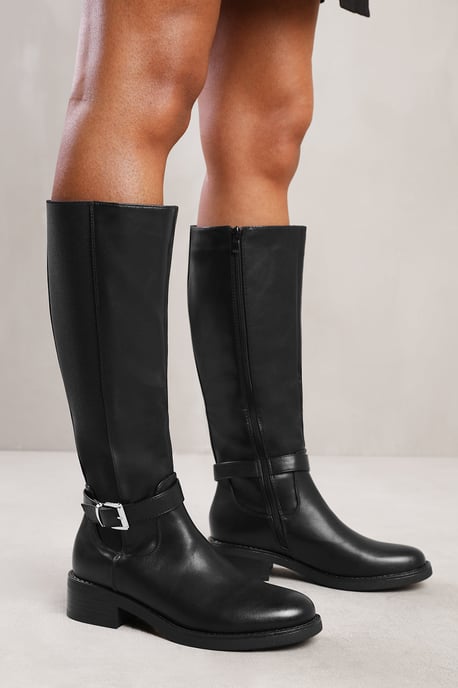 Wheres That From Womens 'Bode' Knee High Boots With Buckle Detail