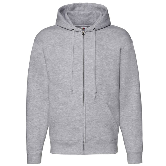 Fruit Of The Loom Mens Zip Through Hooded Sweatshirt / Hoodie (Heather Grey) - Image 1