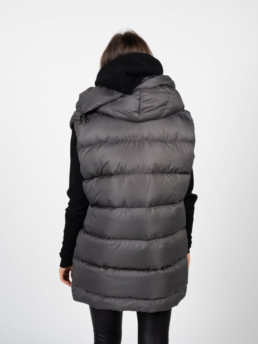 La Haine Inside Us Sin mangas Down Vest Unisex de mujer Gris - Image 5