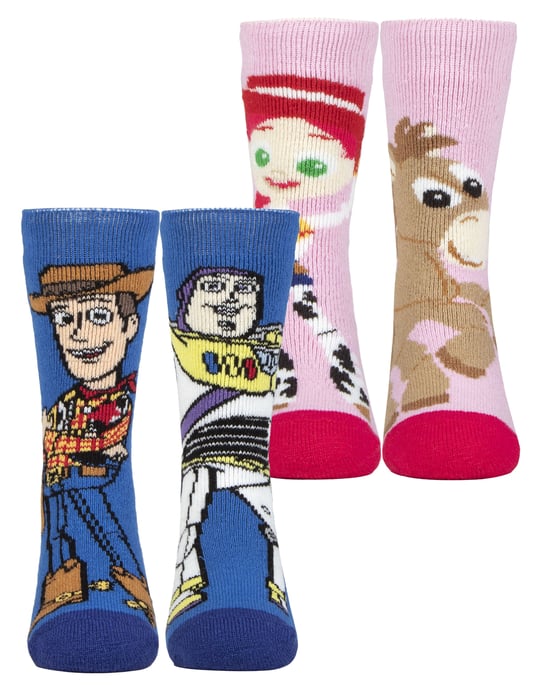 2 Pares Multipack Calcetines Niños Toy Story | Calentadores | Novedad Caliente Térmico Divertido Woody Disney Calcetines para Niños - Toy Story - Image 1