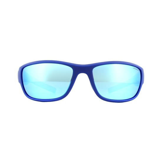 Polaroid Sport Wrap Mens Blue Blue Mirror Polarized Sunglasses