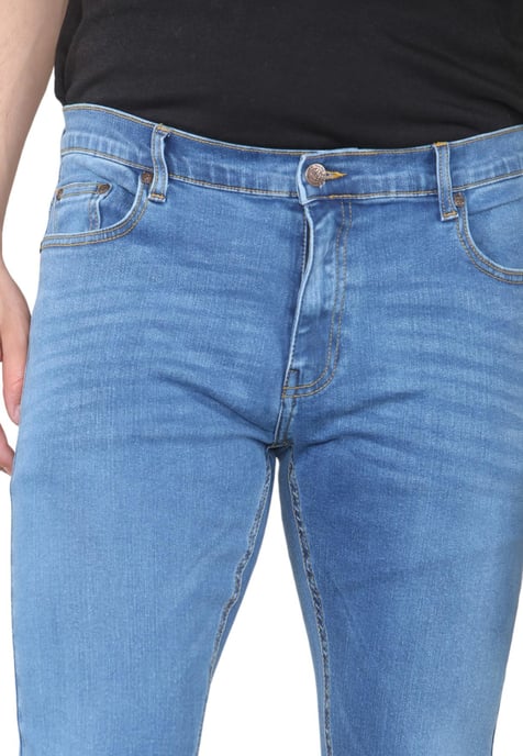 MYT Vaqueros ajustados para hombre Denim elástico en azul medio - Image 4