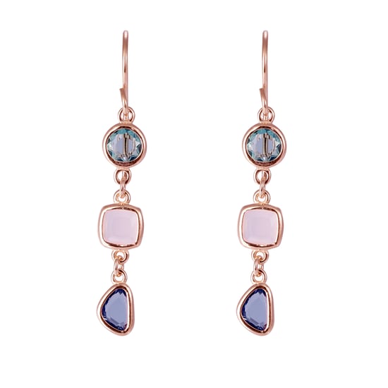 Orphelia 'Euphemia' Women's 925 Sterling Silver Drop Earrings - Rose ZO-7411 - Image 1