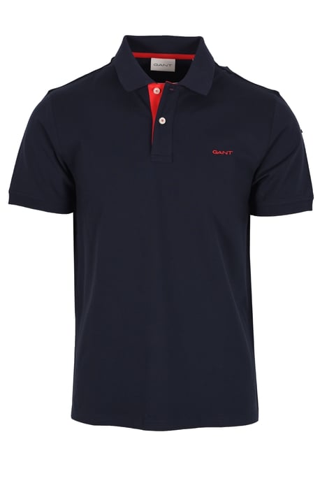 Gant Regular Fit Contrast Pique Rugger Polo Azul - Image 1