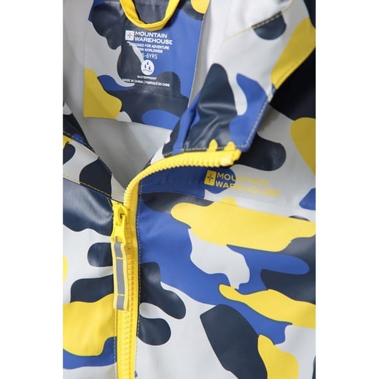 Mountain Warehouse Childrens/Kids Raindrop Camo Waterproof Jacket And Trousers Set (Pale Yellow)