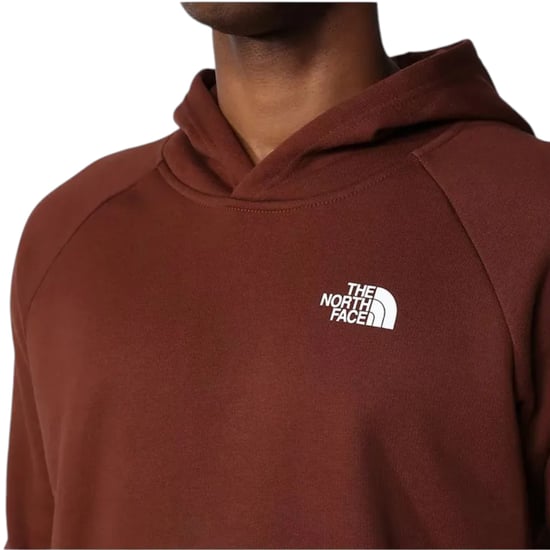 The North Face Mens Raglan Red Box Pullover Hoodie Brown