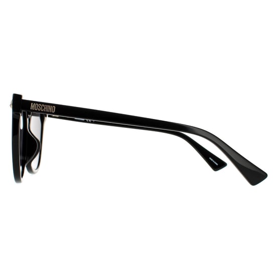 Gafas de sol unisex cuadradas Moschino negras y grises - Image 3