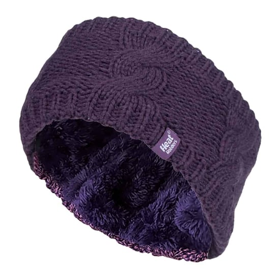Diadema térmica de invierno con forro polar de punto por cable para mujer - Image 1