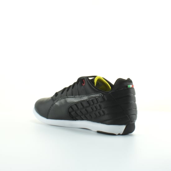 Puma Ferrari Pedale 4 Black Leather Mens Lace Up Trainers 305504 02