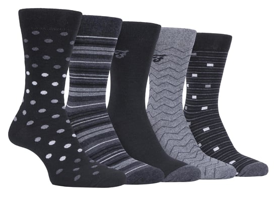 Farah - Paquete de 5 calcetines de algodón para hombre, finos, transpirables y con diseño de lunares - FCS273BLKCHA (Lunares) - Image 1