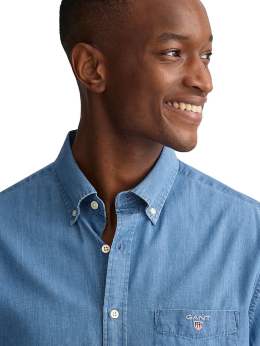 Gant Mens Regular Fit Shirt | La Camisa Indigo - Image 3