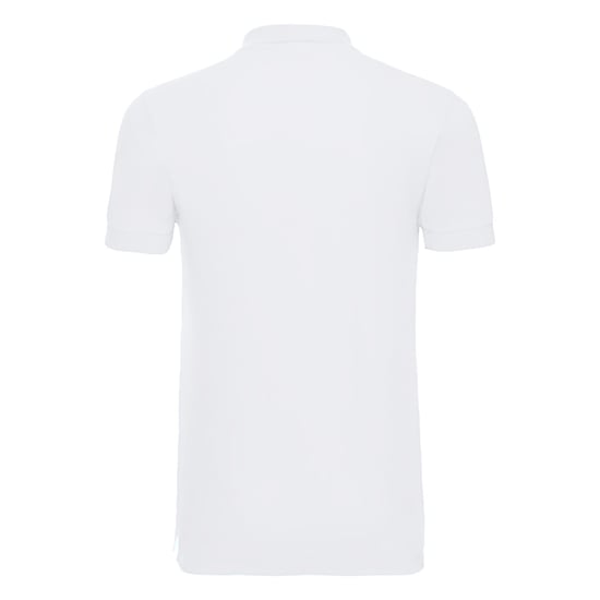 Russell Mens Stretch Short Sleeve Polo Shirt (White) - Image 2
